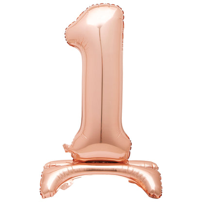 30" Rose Gold Foil Number Balloon - Number 1