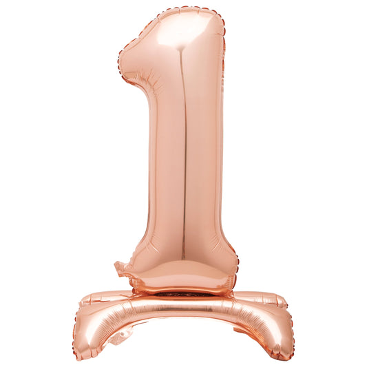 30" Rose Gold Foil Number Balloon - Number 1