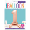 30" Rose Gold Foil Number Balloon - Number 1