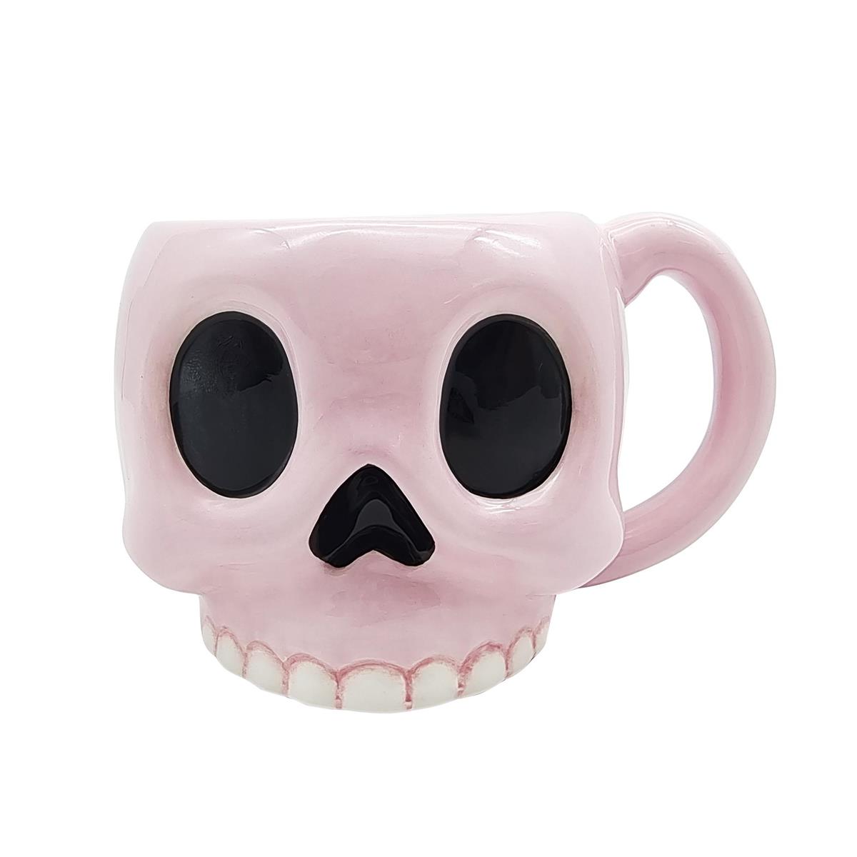 Pink Skull 17oz Ceramic Halloween Mug