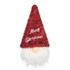 3D Santa Gnome Hat Tinsel Hanging Decoration - 15 1/4" x 9 1/2" - Red And White - 1 Pc
