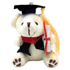 4.5" White Grad Bear with Clip