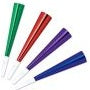 4 Colourful Foil Party Horns