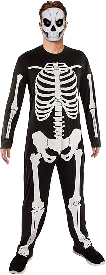 Basic Skeleton Jumpsuit Men's Costume - X-Large 46-48