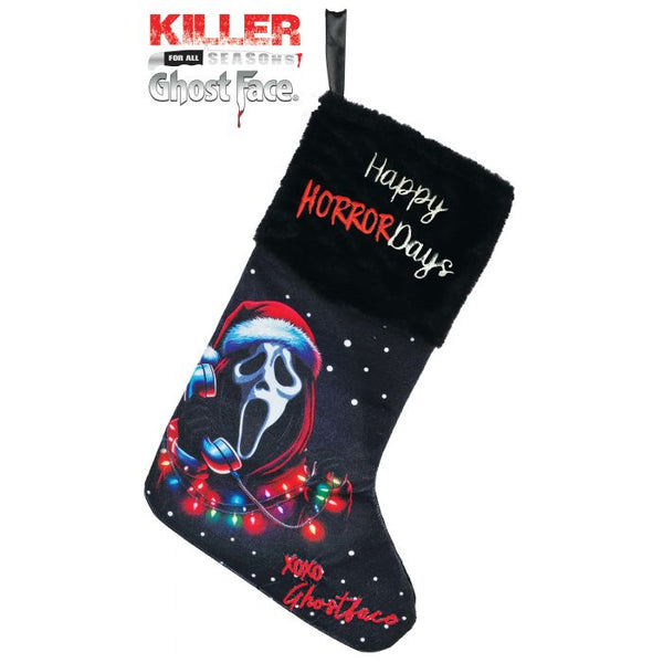 Happy Horror Days Ghost Face Bling Christmas Stocking
