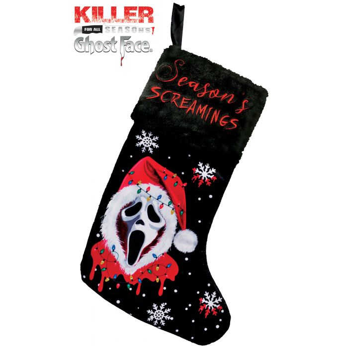 Season's Screamings Ghost Face Bling Christmas Stocking