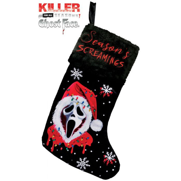 Season's Screamings Ghost Face Bling Christmas Stocking
