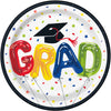 8 Letter Balloon Graduate 7" Plates