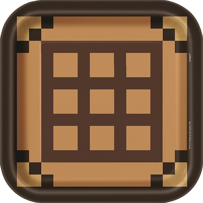 8 Minecraft 9" Square Plates