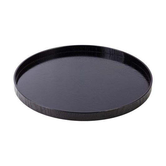 Black Wooden Serving Tray, 33cm