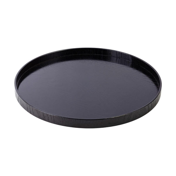 Black Wooden Serving Tray, 33cm