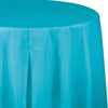 82" Round Plastic Bermuda Blue Table Cover