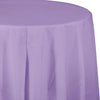 82" Round Plastic Lavender Table Cover