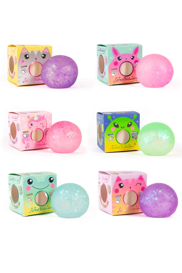Gliterally Amazing Squishy Balls, Collect 6 Different Colours