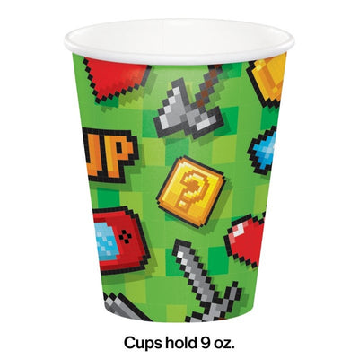 9" Cup 8 Count Gaming Party