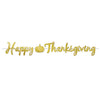 Gold Happy Thanksgiving Hanging Banner