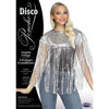 Silver Disco Fringe Poncho