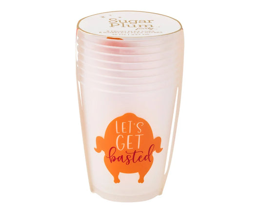 Let's Get Basted Frost Flex Thanksgiving Goblets, 8oz, Set of 8