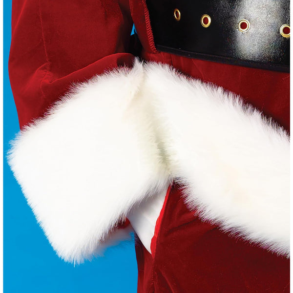 Adult Deluxe Regency Crimson Plush Santa Suit, Adult Size 40-48
