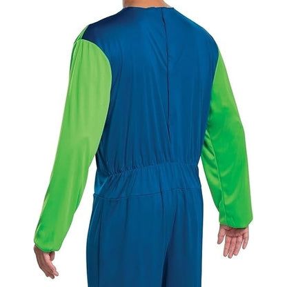 Adult Luigi Costume, Official Nintendo Super Mario Bros Luigi Adult Costume With Hat and Mustache, Size X-Large 42-46