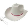 Adult's Fashion Doll White Cowboy Hat with Pink Band