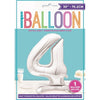 Silver Number Shaped Standing Foil Balloon 30" 4