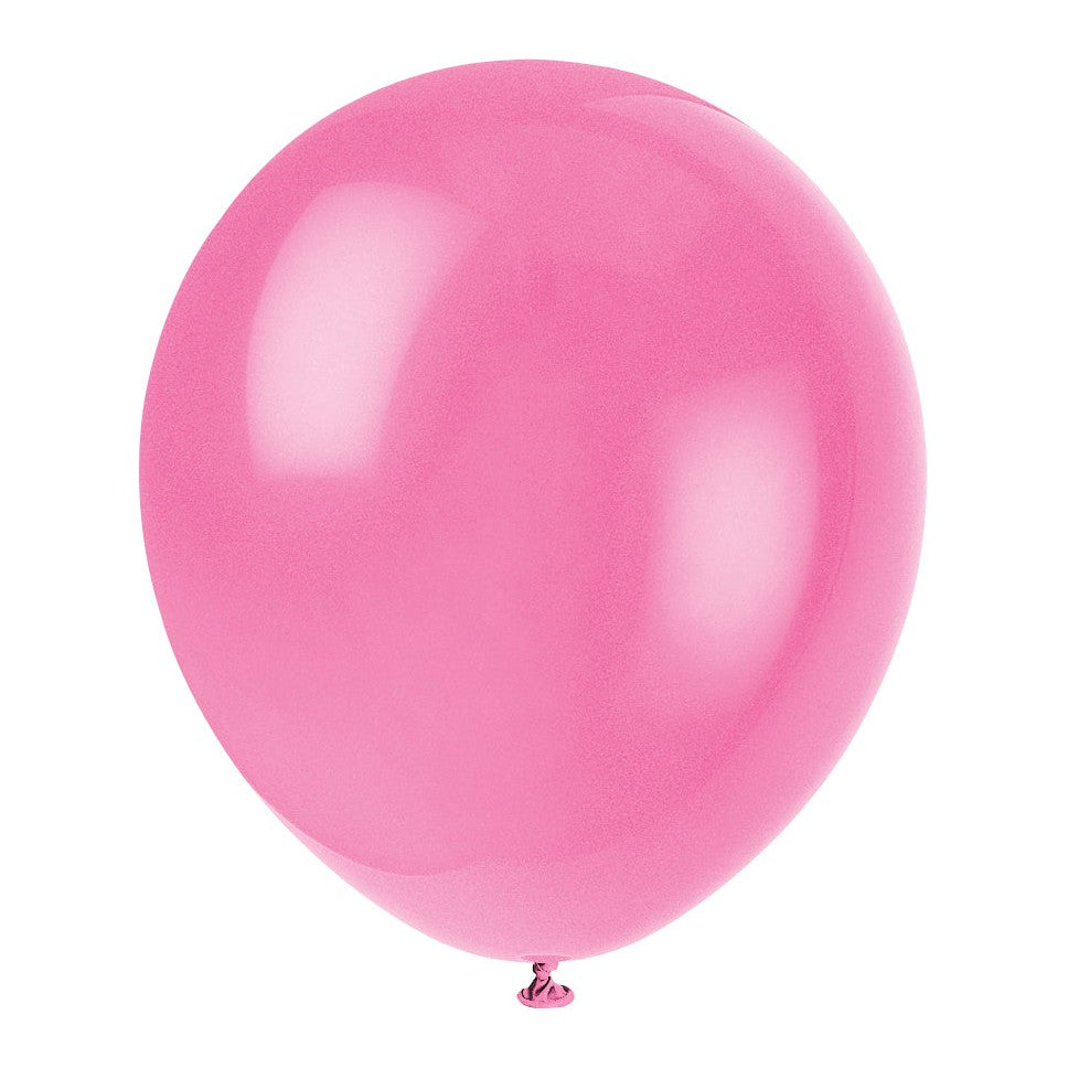 Balloons - Latex, Bubble Gum Pink, 12", 10 Count