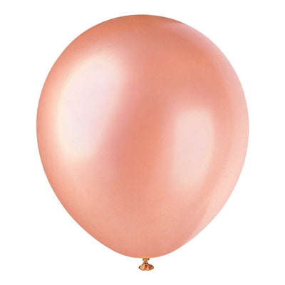 Balloons - Latex, Rose Gold, 12", 8 Count
