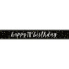 Banner - Black & Silver Glitz 70th Birthday