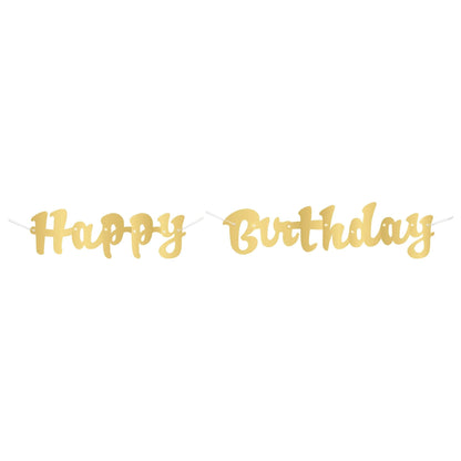 Banner Kit - Gold Script "Happy Birthday"