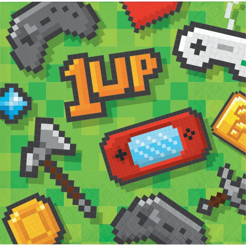 Beverage Napkin 16 Count 2 Piece Gaming Party
