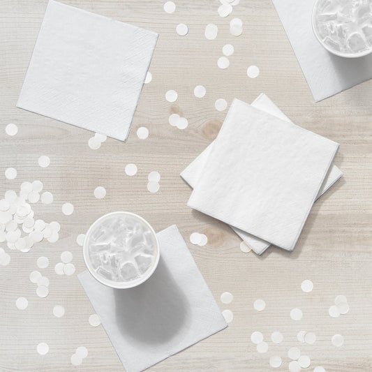 Beverage Napkin 50 Count 2-Ply White