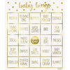 Bingo Kit - Gold, Baby Shower, 8 Count