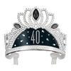 Birthday Glitz Black Age 40 Plastic Tiara