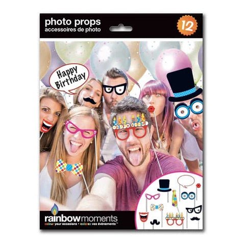 Birthday Photo Props, Set of 12