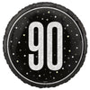 Black Glitz 18" Foil Baloon, 90th Birthday