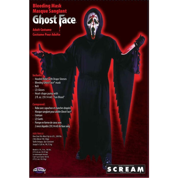 Bleeding Ghost Face Adult Costume Party Stuff Bleeding Ghost Face Adult Costume Party Stuff