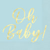 Blue "Oh Baby" Luncheon Napkins
