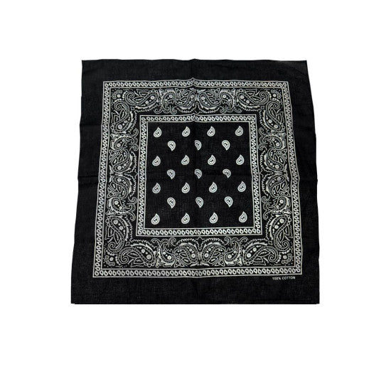 Black Paisley Bandana