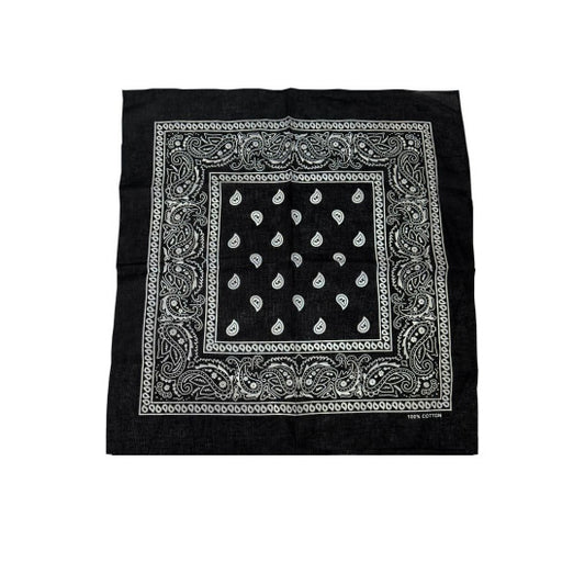 Black Paisley Bandana