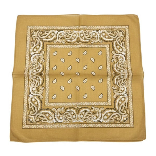 Gold Paisley Bandana