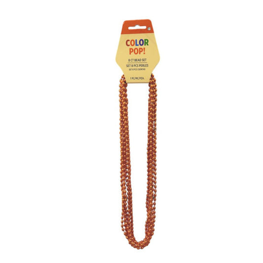 Orange 30" Oval Beads, 8 Count