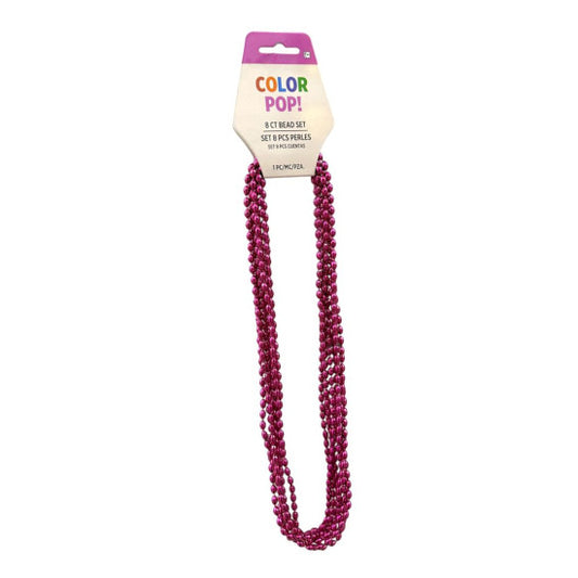 Pink 30" Oval Beads, 8 Count
