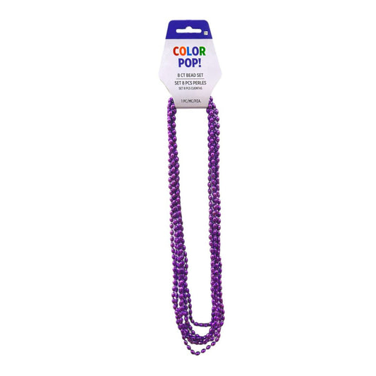 Purple 30" Oval Beads, 8 Count