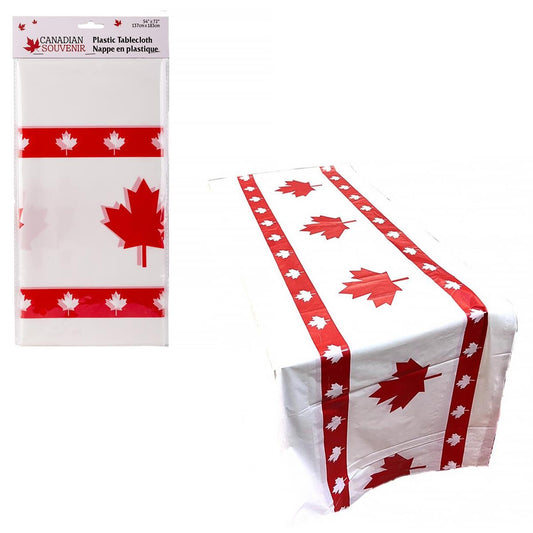 Canada Flag Plastic Tablecover 54"x 72"