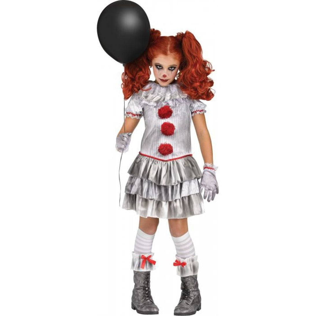 Carnevil Clown Chld Costume Lrg