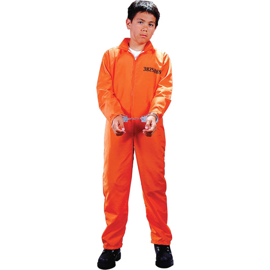 Child Got Busted Prisoner Convict Halloween Costume Kids Jailbird Outfit