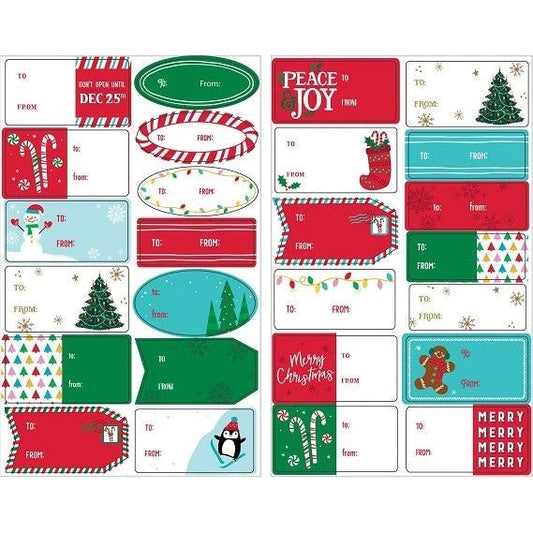 Christmas Adhesive Labels