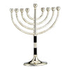 Classic Menorah with Hammered Black Accents