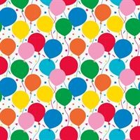 Colourful Balloons Gift Wrap 30" x 5ft